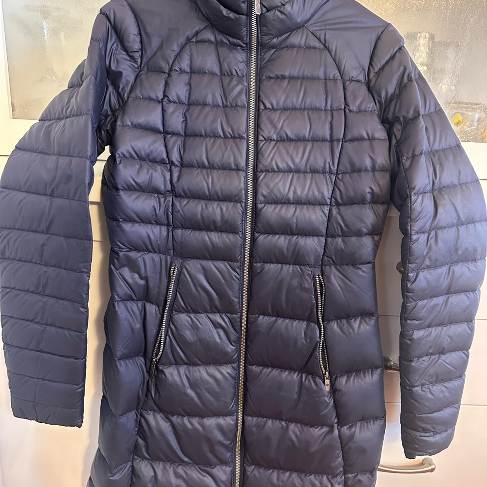 Women's Down Filled Navy Puffer Jacket